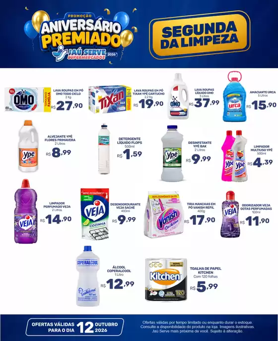 Catálogo Supermercados Jaù Serve | Segunda-feira de limpeza | 2026-10-12T00:00:00.000Z - 2026-10-12T00:00:00.000Z