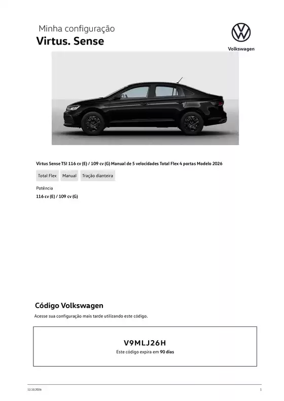 Catálogo Volkswagen em Guaraciaba do Norte | Virtus. Sense | 2026-10-12T00:00:00.000Z - 2027-03-31T00:00:00.000Z