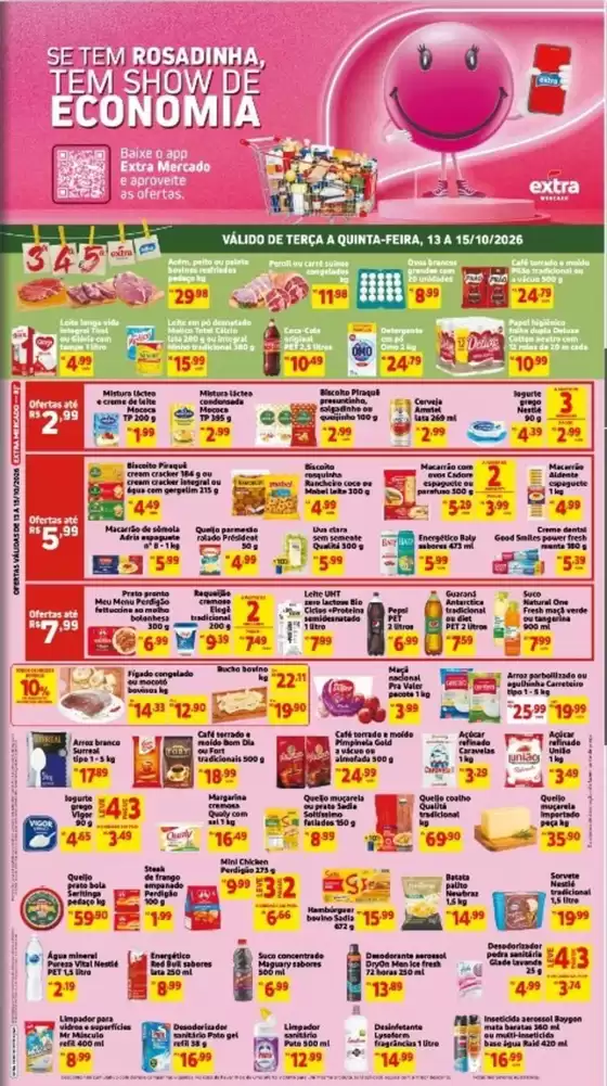 Catálogo Mercado Extra | Se tem Rosadinha ,Tem show de Economia | 2026-10-13T00:00:00.000Z - 2026-10-15T00:00:00.000Z
