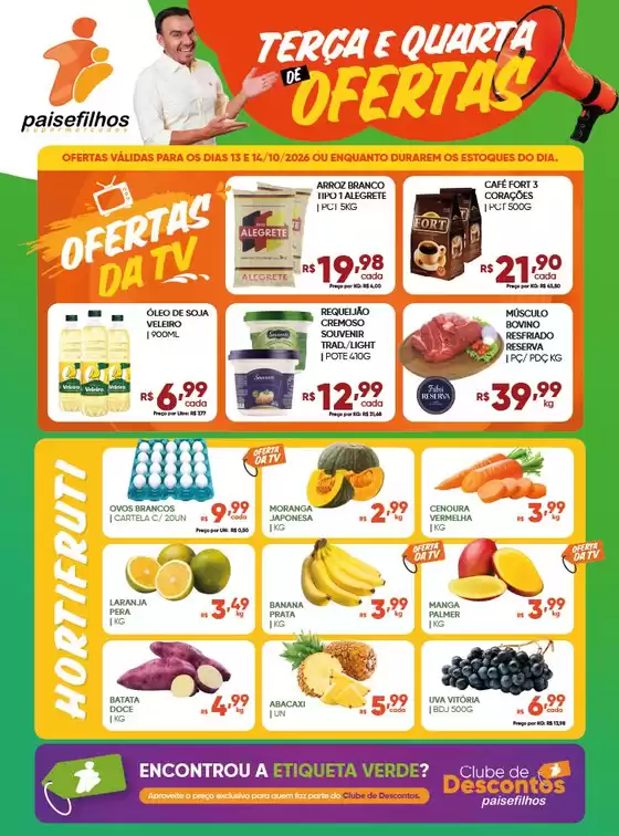 Catálogo Pais e Filhos Supermercados | Encarte Pais e Filhos Supermercados | 2026-10-13T00:00:00.000Z - 2026-10-14T00:00:00.000Z