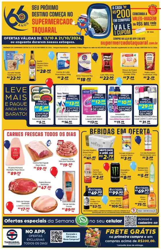 Catálogo Supermercado Taquaral | Folheto de Ofertas | 2026-10-13T00:00:00.000Z - 2026-10-21T00:00:00.000Z
