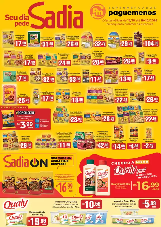 Catálogo Supermercados Pague Menos | Tabloide sadia 3 1310 a 1910 | 2026-10-13T00:00:00.000Z - 2026-10-19T00:00:00.000Z