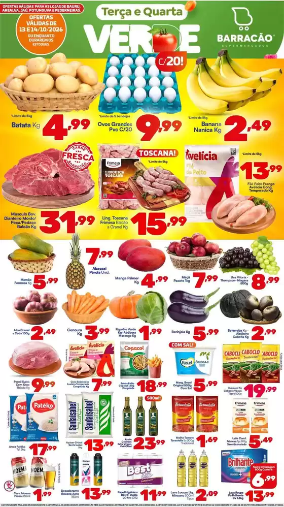 Catálogo Barracão Supermercado | Encarte Barracão Supermercado | 2026-10-13T00:00:00.000Z - 2026-10-14T00:00:00.000Z