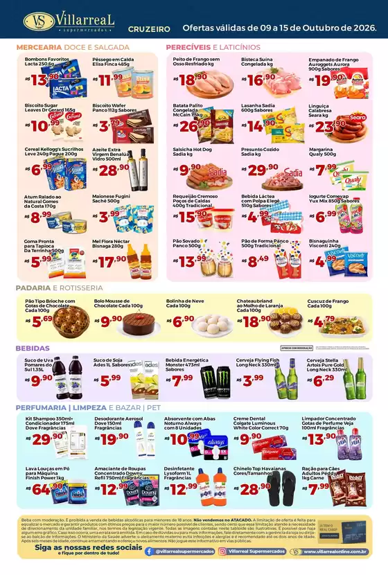 Catálogo Villarreal Supermercados | Jornal de Ofertas Cruzeiro | 2026-10-13T00:00:00.000Z - 2026-10-15T00:00:00.000Z