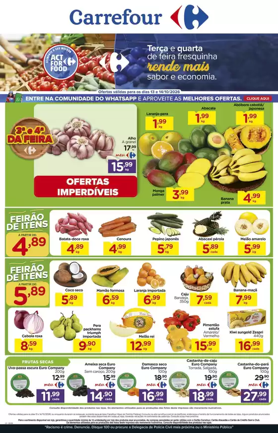 Catálogo Carrefour em Araçagi | FEIRA | 2026-10-13T00:00:00.000Z - 2026-10-14T00:00:00.000Z