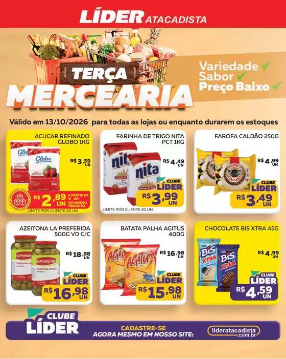 Catálogo Líder Atacadista | Cópia encarte terça da padaria e mer | 2026-10-13T00:00:00.000Z - 2026-10-13T00:00:00.000Z