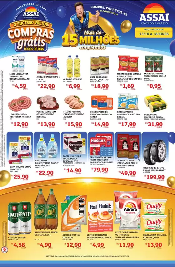 Catálogo Assaí Atacadista | Encarte Assaí Atacadista 173772-529 | 2026-10-13T00:00:00.000Z - 2026-10-18T00:00:00.000Z