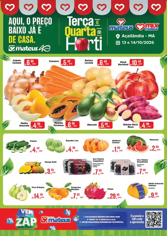 Catálogo Supermercados Mateus | Terça e quarta do Horti | 2026-10-12T00:00:00.000Z - 2026-10-14T00:00:00.000Z