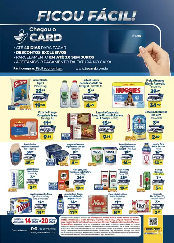 Catálogo Supermercados Jaù Serve | Cartão JS Exclusivo | 2026-10-14T00:00:00.000Z - 2026-10-20T00:00:00.000Z