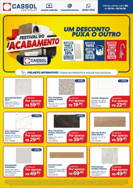 Catálogo Cassol | Ofertas especiais atraentes para todos | 2026-10-12T00:00:00.000Z - 2026-10-18T00:00:00.000Z