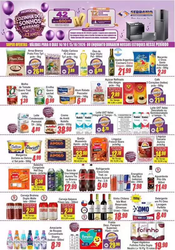 Catálogo Serrano Supermercado | Ofertas especiais para você | 2026-10-14T00:00:00.000Z - 2026-10-15T00:00:00.000Z