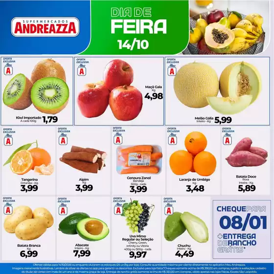 Catálogo Supermercados Andreazza | Melhores ofertas para todos os caçadores de pechinchas | 2026-10-14T00:00:00.000Z - 2026-10-14T00:00:00.000Z