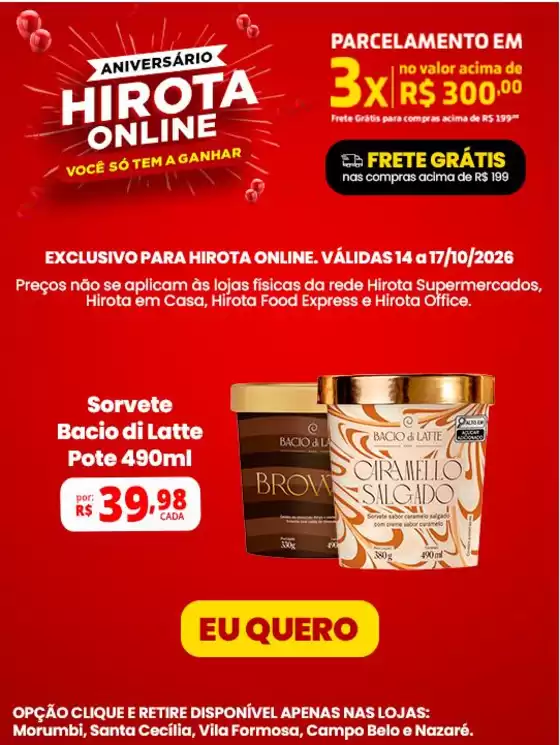 Catálogo Hirota Food Supermercado | Pechinchas e ofertas atuais | 2026-10-14T00:00:00.000Z - 2026-10-17T00:00:00.000Z