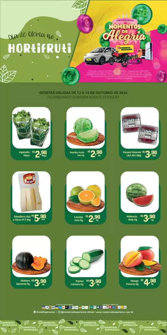 Catálogo Comercial Esperança | Lamina hortifruti 13 A 15.10 | 2026-10-13T00:00:00.000Z - 2026-10-15T00:00:00.000Z