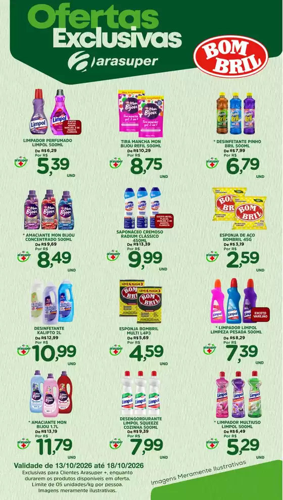 Catálogo Araújo Supermercados | EXCLUSIVA BOMBRIL | 2026-10-13T00:00:00.000Z - 2026-10-18T00:00:00.000Z
