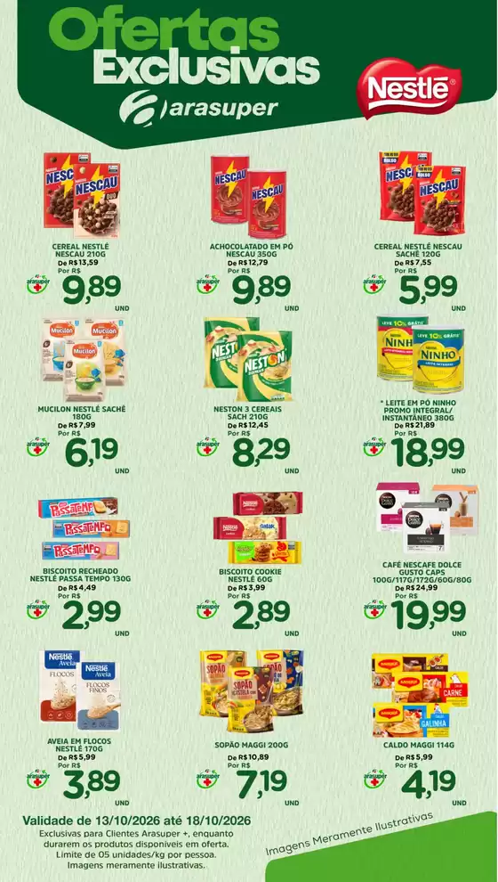 Catálogo Araújo Supermercados | EXCLUSIVA NESTLE | 2026-10-13T00:00:00.000Z - 2026-10-18T00:00:00.000Z