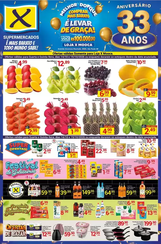 Catálogo X Supermercados | Ofertas e promoções atuais | 2026-10-14T00:00:00.000Z - 2026-10-15T00:00:00.000Z
