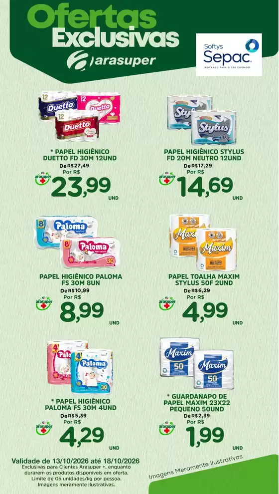 Catálogo Araújo Supermercados | EXCLUSIVA SEPAC | 2026-10-13T00:00:00.000Z - 2026-10-18T00:00:00.000Z