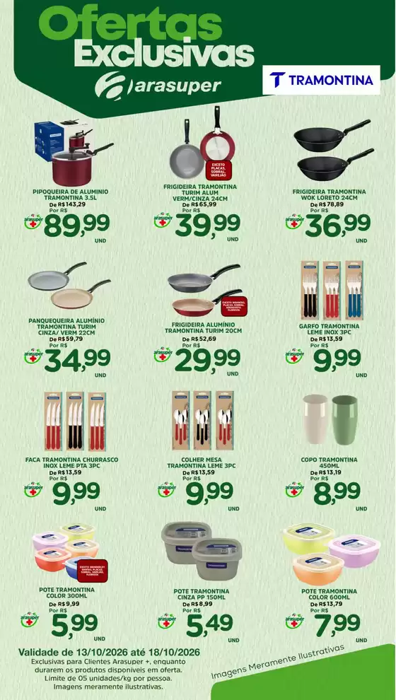 Catálogo Araújo Supermercados | EXCLUSIVA TRAMONTINA | 2026-10-13T00:00:00.000Z - 2026-10-18T00:00:00.000Z