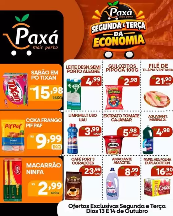 Catálogo Paxá Supermercados em Santos | Segunda E Terça da Economia | 2026-10-14T00:00:00.000Z - 2026-10-14T00:00:00.000Z
