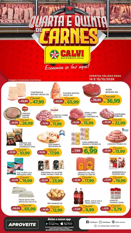 Catálogo Calvi Supermercados em Apiúna | Quarta e Quinta de Carnes | 2026-10-15T00:00:00.000Z - 2026-10-15T00:00:00.000Z