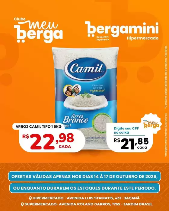 Catálogo Supermercado Bergamini | Ótima oferta para caçadores de pechinchas | 2026-10-14T00:00:00.000Z - 2026-10-17T00:00:00.000Z
