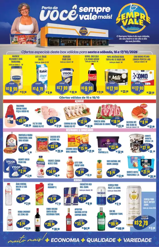 Catálogo Sempre Vale Supermercados | Encarte Sempre Vale Supermercados | 2026-10-15T00:00:00.000Z - 2026-10-18T00:00:00.000Z