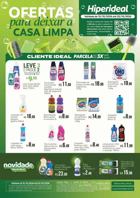 Catálogo Hiperideal Supermercados | Especial Limpeza | 2026-10-15T00:00:00.000Z - 2026-10-25T00:00:00.000Z