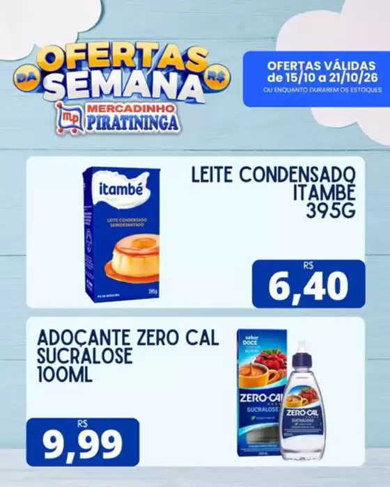 Catálogo Mercadinho Piratininga | Ofertas exclusivas | 2026-10-15T00:00:00.000Z - 2026-10-21T00:00:00.000Z