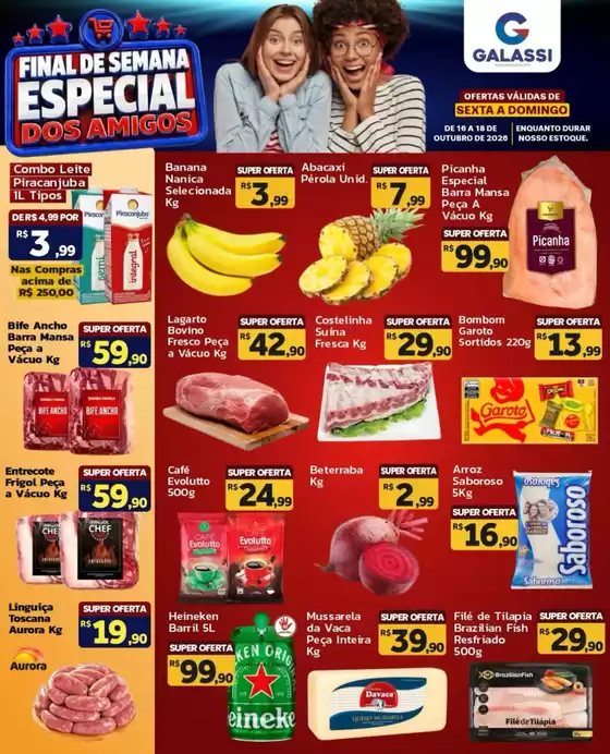 Catálogo Supermercados Galassi | FINAL DE SEMANA ESPECIAL DOS AMIGOS | 2026-10-16T00:00:00.000Z - 2026-10-18T00:00:00.000Z