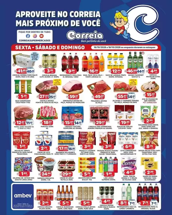 Catálogo Supermercados Correia | Encarte Supermercados Correia | 2026-10-16T00:00:00.000Z - 2026-10-18T00:00:00.000Z