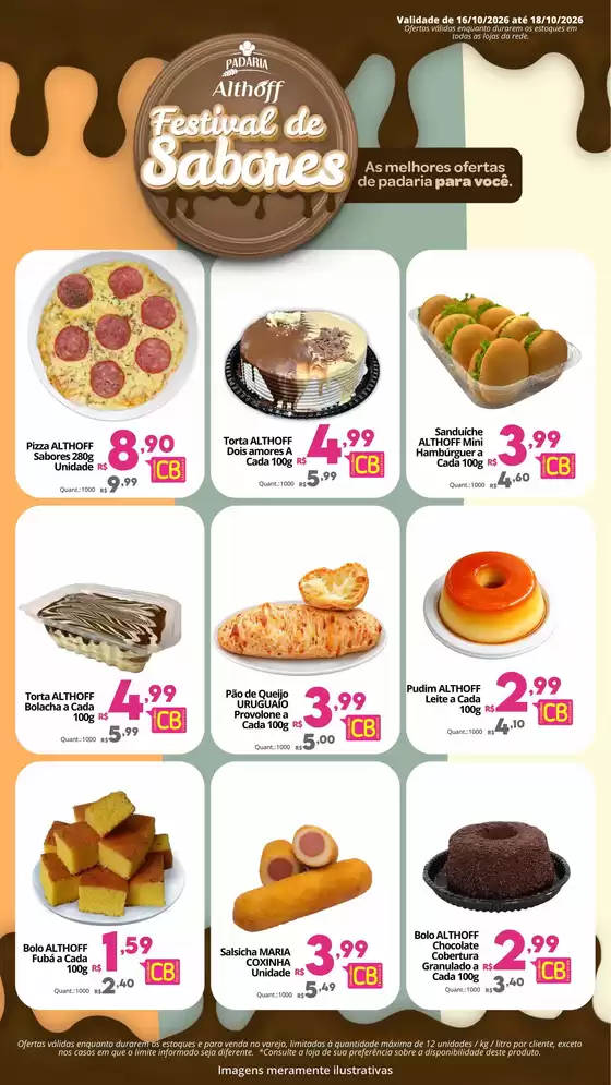 Catálogo Althoff Supermercados | Padaria Todo Dia - Festival de Sabores | 2026-10-16T00:00:00.000Z - 2026-10-18T00:00:00.000Z