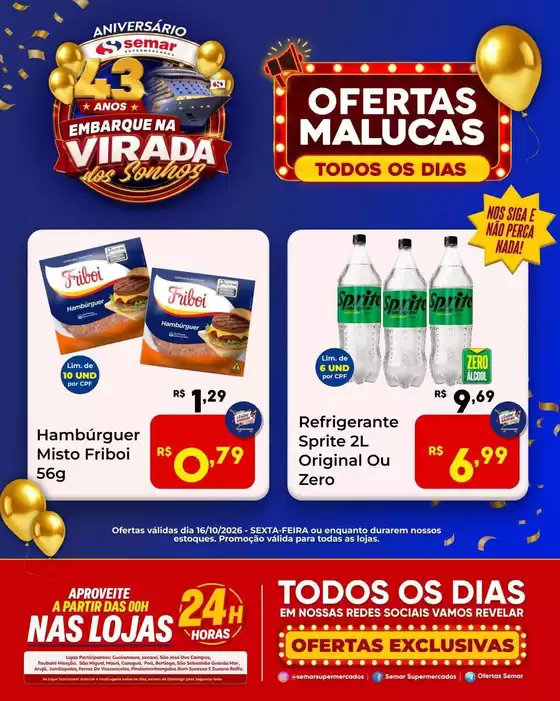 Catálogo Semar Supermercado | Nossas melhores ofertas para você | 2026-10-16T00:00:00.000Z - 2026-10-16T00:00:00.000Z