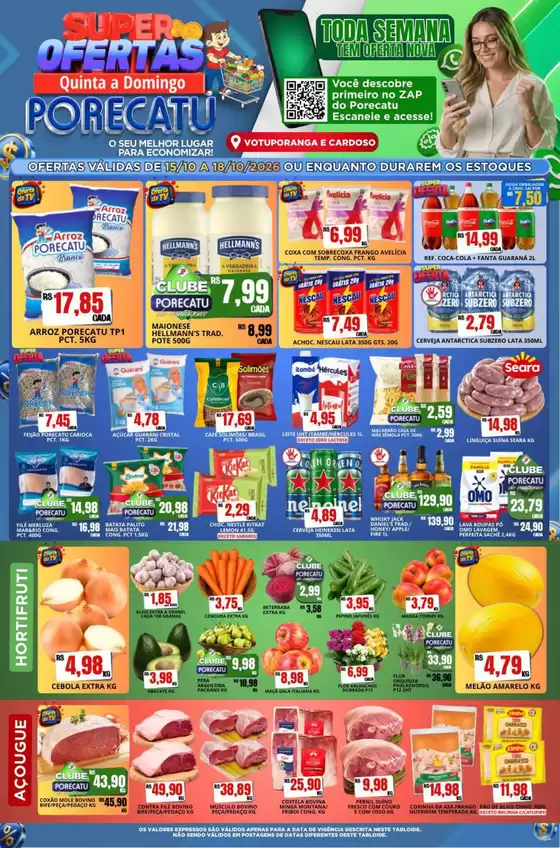 Catálogo Supermercado Porecatu | Encarte Supermercado Porecatu | 2026-10-15T00:00:00.000Z - 2026-10-18T00:00:00.000Z