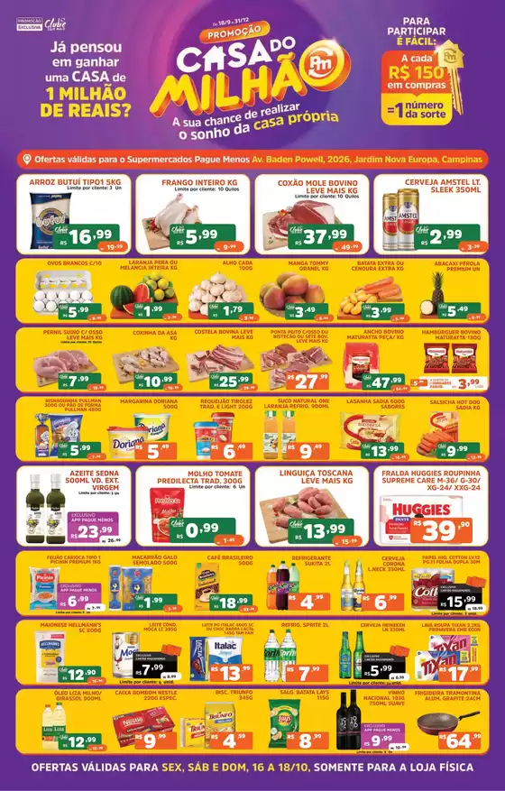 Catálogo Supermercados Pague Menos | Ofertas pague menos fds loja 26 16 a 18 out llnHjgU | 2026-09-18T00:00:00.000Z - 2026-12-31T00:00:00.000Z