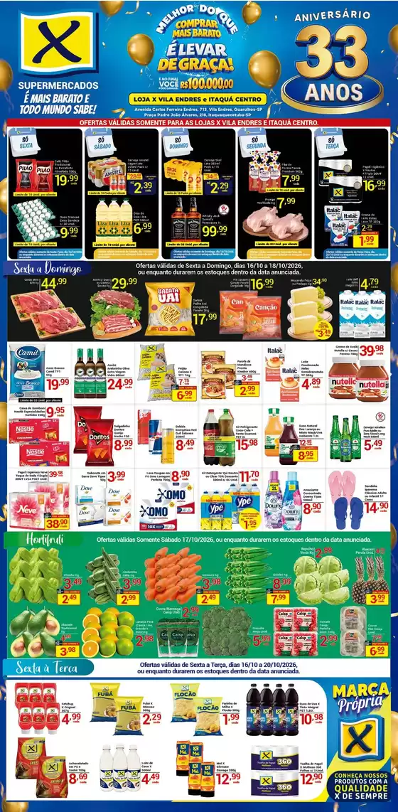 Catálogo X Supermercados | Ofertas para caçadores de pechinchas | 2026-10-16T00:00:00.000Z - 2026-10-20T00:00:00.000Z