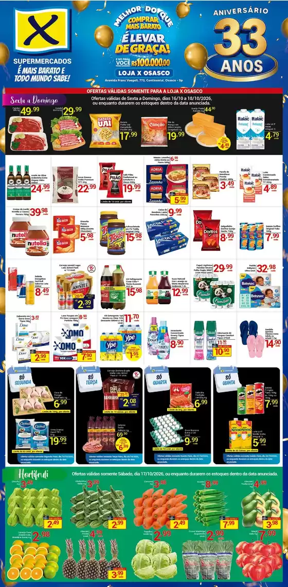Catálogo X Supermercados | Nossas melhores ofertas para você | 2026-10-16T00:00:00.000Z - 2026-10-21T00:00:00.000Z