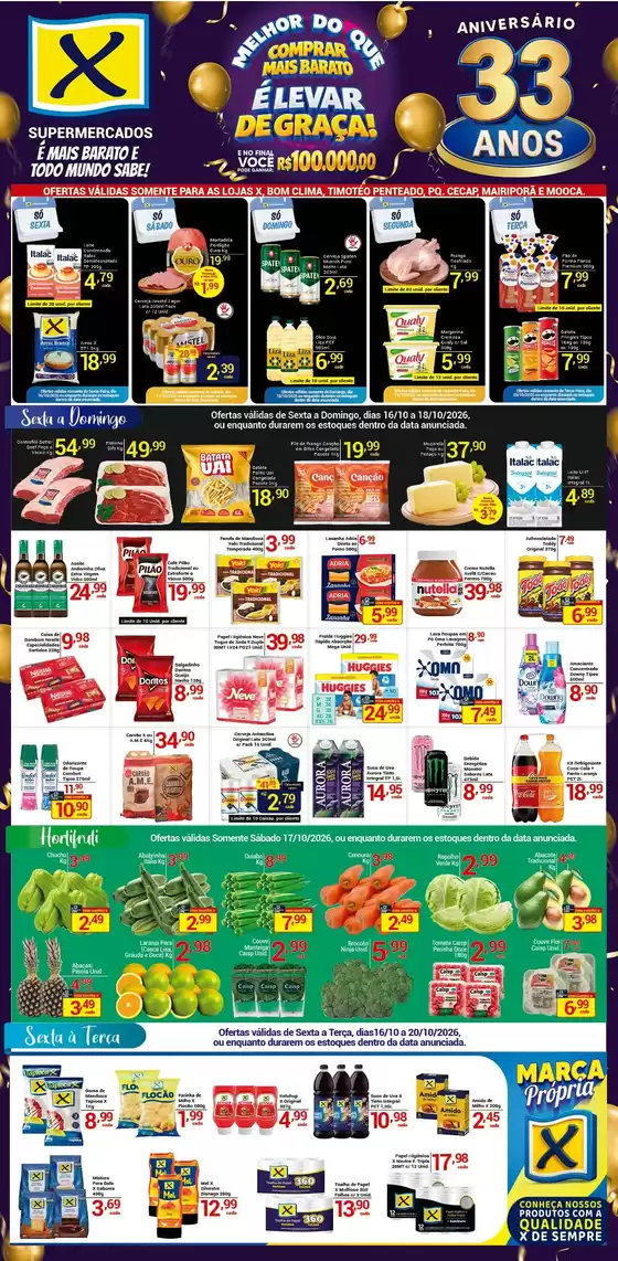 Catálogo X Supermercados | Promoções especiais em andamento | 2026-10-16T00:00:00.000Z - 2026-10-20T00:00:00.000Z