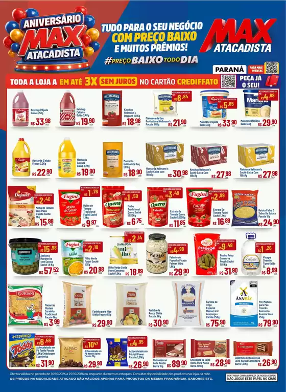 Catálogo Max Atacadista em Foz do Iguaçu | Ofertas e promoções atuais | 2026-10-16T00:00:00.000Z - 2026-10-25T00:00:00.000Z