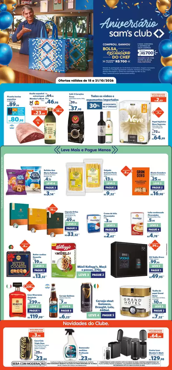 Catálogo Sam's Club | OFERTAS SEMANAL ANIVERSÁRIO SC | 2026-10-16T00:00:00.000Z - 2026-10-21T00:00:00.000Z