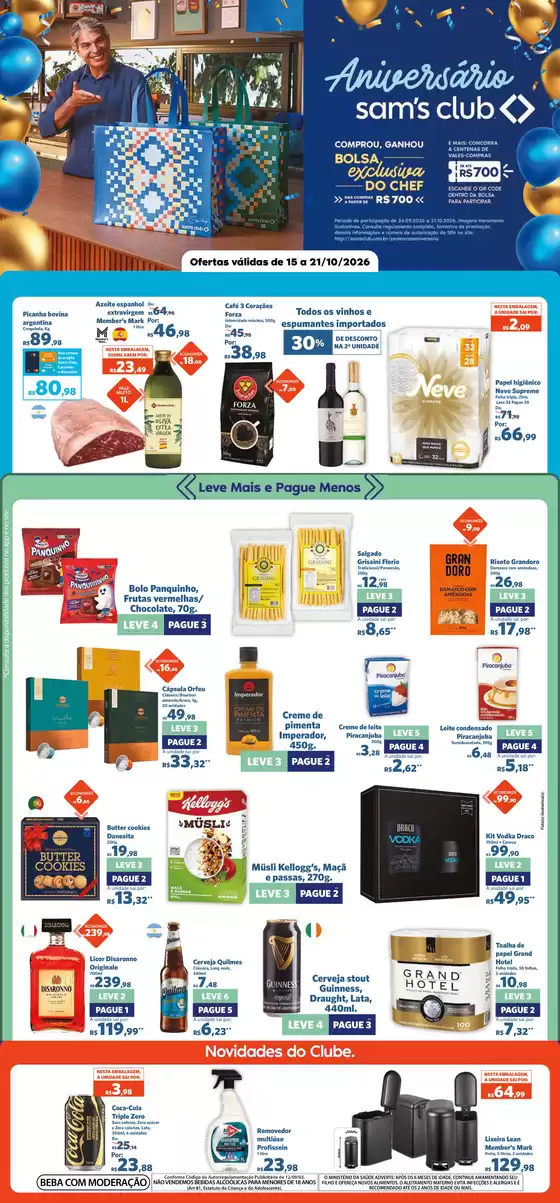 Catálogo Sam's Club | OFERTAS SEMANAL ANIVERSÁRIO PR | 2026-10-16T00:00:00.000Z - 2026-10-21T00:00:00.000Z