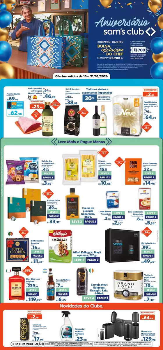Catálogo Sam's Club | OFERTAS SEMANAL ANIVERSÁRIO DF | 2026-10-16T00:00:00.000Z - 2026-10-21T00:00:00.000Z