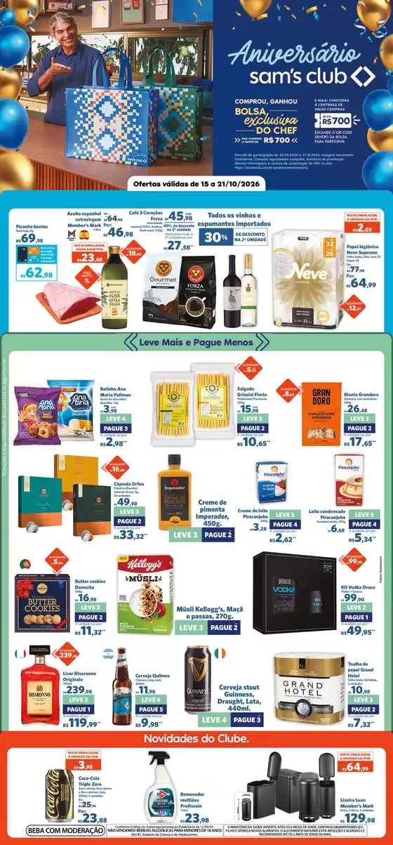 Catálogo Sam's Club | OFERTAS SEMANAL ANIVERSÁRIO SE | 2026-10-16T00:00:00.000Z - 2026-10-21T00:00:00.000Z