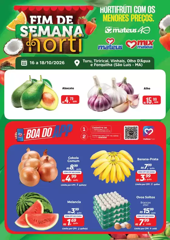 Catálogo Supermercados Mateus | Fds do Horti | 2026-10-15T00:00:00.000Z - 2026-10-18T00:00:00.000Z