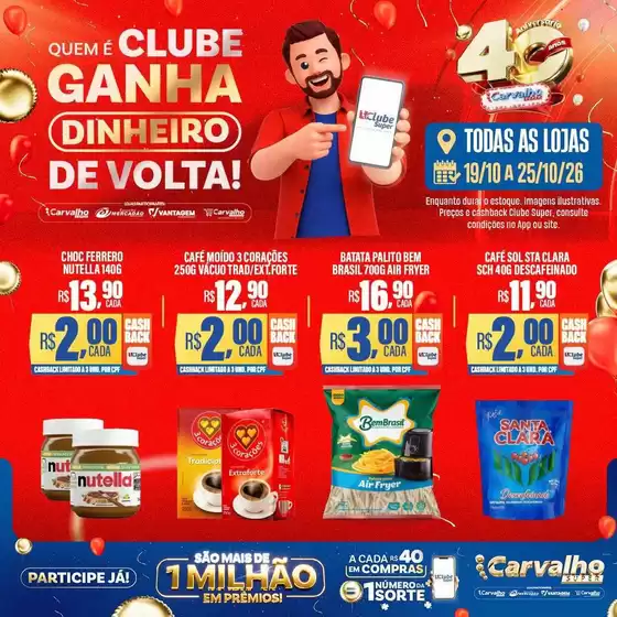 Catálogo Carvalho Supermercado | Economize agora com nossas ofertas | 2026-10-19T00:00:00.000Z - 2026-10-25T00:00:00.000Z