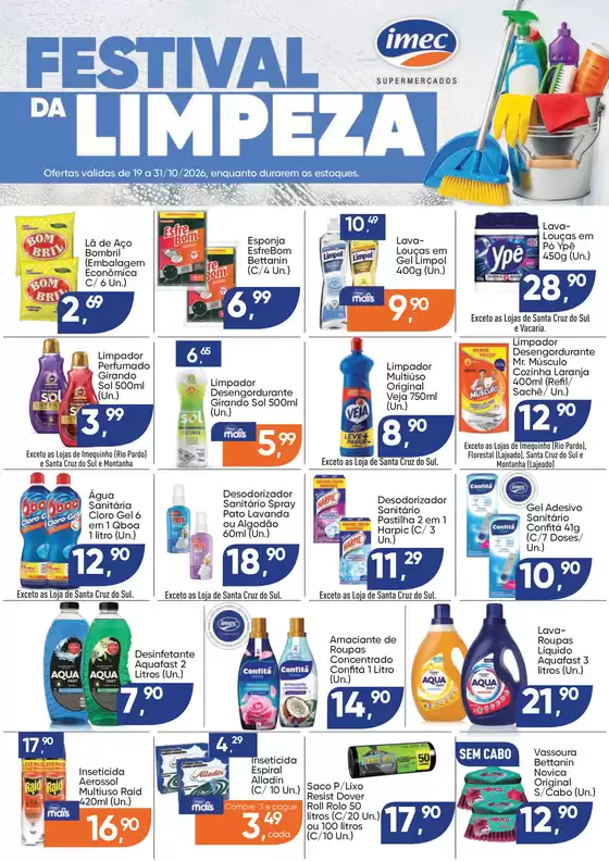 Catálogo Imec Supermercados | Baixa 17615 IMEC Festival da Limpeza 19 a 31102026 | 2026-10-19T00:00:00.000Z - 2026-10-22T00:00:00.000Z