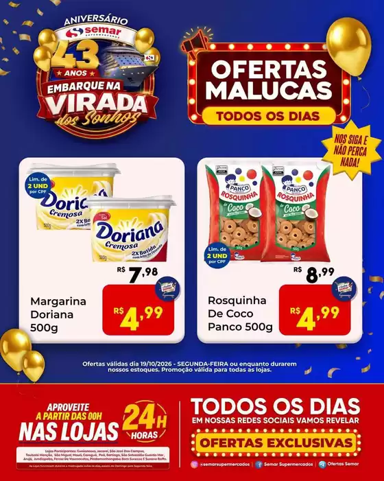 Catálogo Semar Supermercado | Encarte Semar Supermercados | 2026-10-19T00:00:00.000Z - 2026-10-19T00:00:00.000Z
