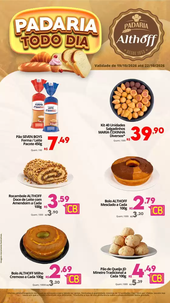 Catálogo Althoff Supermercados | Padaria Todo Dia | 2026-10-19T00:00:00.000Z - 2026-10-22T00:00:00.000Z