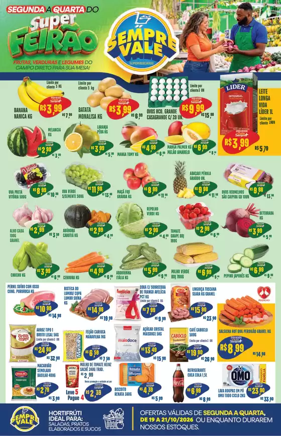 Catálogo Sempre Vale Supermercados | Encarte Sempre Vale Supermercados | 2026-10-19T00:00:00.000Z - 2026-10-21T00:00:00.000Z