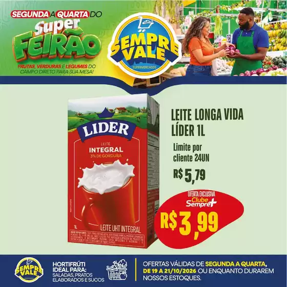 Catálogo Sempre Vale Supermercados | Pechinchas e ofertas atuais | 2026-10-19T00:00:00.000Z - 2026-10-21T00:00:00.000Z